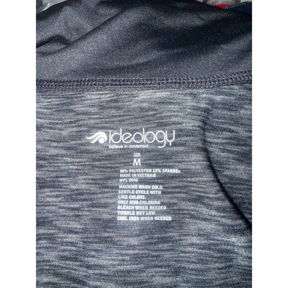 Ideology Womens Gray & Black Zip-Up Jacket M Polyester/Spandex Activewear With T - Picture 6 of 6